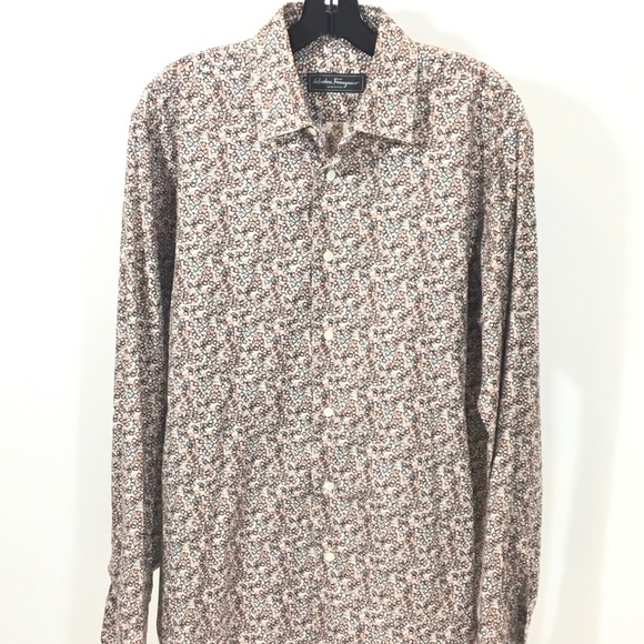 Salvatore Ferragamo Other - Salvatore Ferragamo Mens Italian Dress Shirt Logo